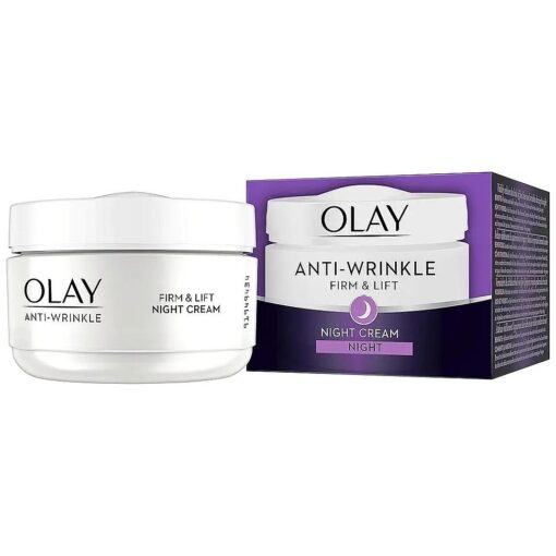 Olay Anti-Wrinkle Firm and Lift Night Cream for 40+, 1.7 Ounce