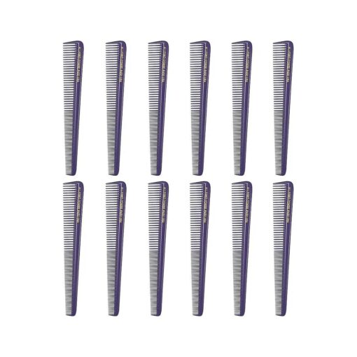 Allegro Combs # 450 Tapered Hair Combs Barber Combs Hair Cutting Hairstylist Women 's Combs Men 's Combs 12 Units ( PURPLE )