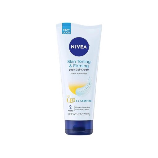 Nivea Skin Firming and Toning Body Gel Cream with Q10, Firming Body Cream, Moisturizing Skin Cream, 6.7 Oz Tube