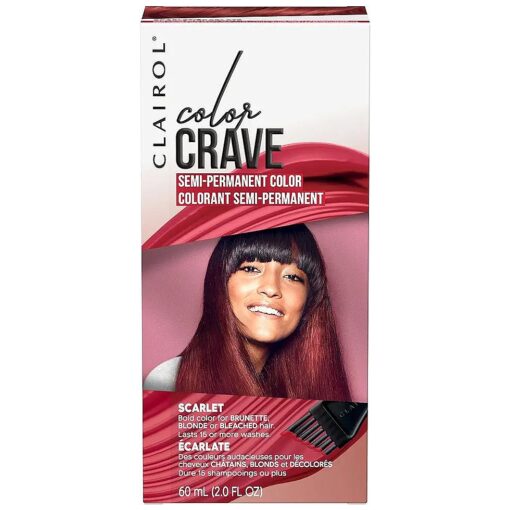 Color Crave Semi-Permanent Hair Dye, Scarlet Hair Color, 1 Count