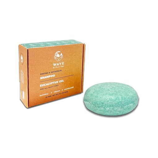 Clever Yoga Moisturizing Eucalyptus Bar Shampoo for Hair - All-Natural 100 % Vegan Shampoo Bar - Plastic Free Solid Shampo Protecting Hair 's Natural Oils - No Nasties - Made in USA