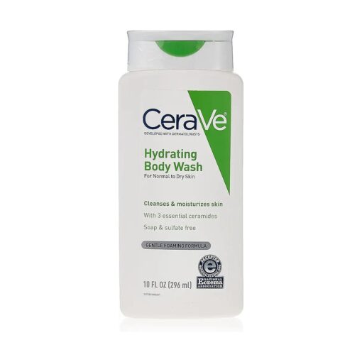 CeraVe Body Wash for Dry Skin | Moisturizing Body Wash with Hyaluronic Acid and Ceramides | Paraben, Sulfate & Fragrance Free | 10 Ounce