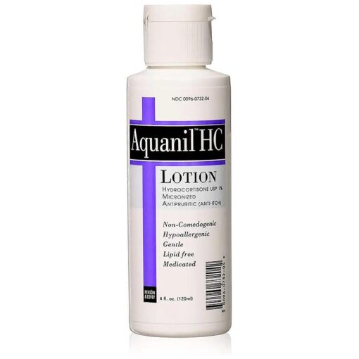 Aquanil HC Lotion, Calming Body Lotion, Anti-Itch Formula, Ideal for all Skin Types - Without Artificial Fragrance