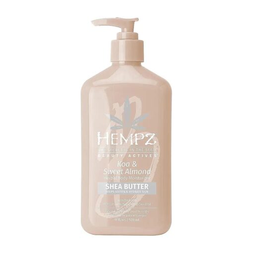 Hempz Smoothing Herbal, Koa & Sweet Almond Body Moisturizer, 17 Fl Oz ( Pack of 1 ), Pink 17 Ounce