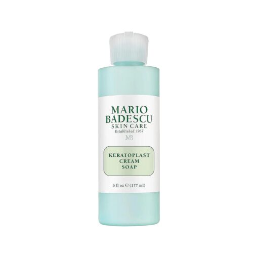 Mario Badescu Keratoplast Cream Soap with Glycerin - Gentle, Oil-Free and Non-Drying Exfoliating Face Wash for Women and Men - Creamy BHA Exfoliant Facial Cleanser and Makeup Remover