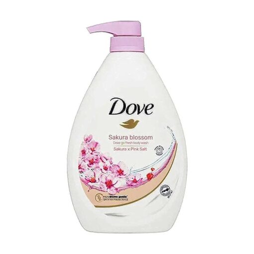 Dove Body Wash Go Fresh Sakura Blossom with Pink Salt,33.8 Ounce Pump,1 item