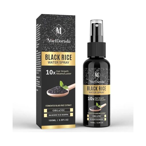 Black Rice Water for Hair Growth, Rice Water Spray for Hair Loss, Natural Hair Growth Serum, Fermented Rice Water, Hair Regrowth Treatment for Men and women, Non-Greasy Hair Care Products