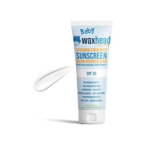 Waxhead Baby Sunscreen 0-6 months - Infant Sunscreen, Toddler Sunscreen, Baby Sunscreen 6-12 months, Baby Sunscreen 12-24 months, Organic Baby Sunscreen for Kids and Adults ( 4 ounce )