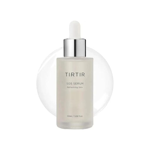 TIRTIR SOS Serum - Radiant Glow Boosting Face Serum - Plumping, Anti Aging, Hydrating - Visibly Smooth and Glowy Skin - Fragrance Free Serum for All Skin Types, 1.69 fl.oz .