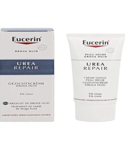 Eucerin 5 % Urea Smoothing Face Cream, 50ml - Hydrating Moisturizer for Dry Skin, Dye-Free, Adult