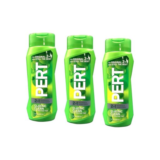 Pert Plus 2 in 1 Classic Clean Shampoo & Conditioner Medium Formula for Normal Hair 13.5 Fl Ounces ( Pack of 3 )