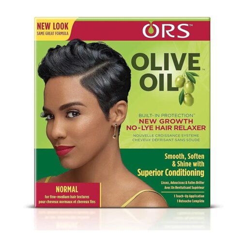 ORS Olive Oil Built-In Protection New Growth No-Lye Hair Relaxer System - Normal Strength ( Pack of 2 )