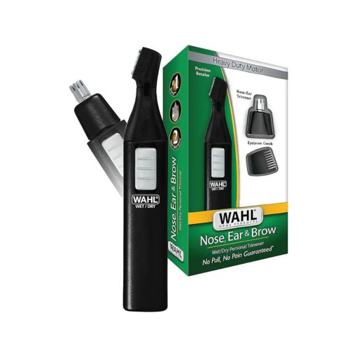 Wahl Battery Nose, Ear, & Eyebrow Wet/Dry Personal Nose Hair Trimmer for Men and Women - Model 5567-2701