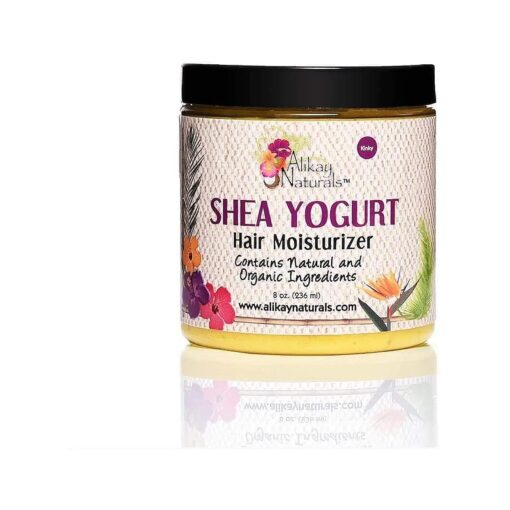 Alikay Naturals Shea Yogurt Hair Moisturizer Natural Raw Shea Butter, Argan & Coconut Oil 8 Ounce