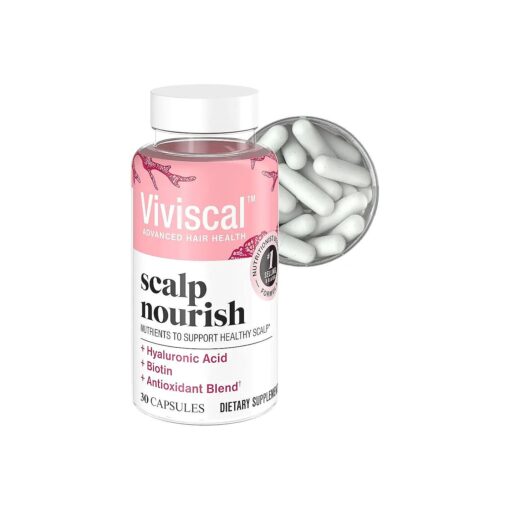 Viviscal Scalp Nourish Supplement, Blend of Nutrients to Support Scalp Health & Nourish Hair Follicles, Fortify Hairs Natural Beauty, Foundation for Healthy Hair Growth, Hair Vitamins, 30ct - 1 Month