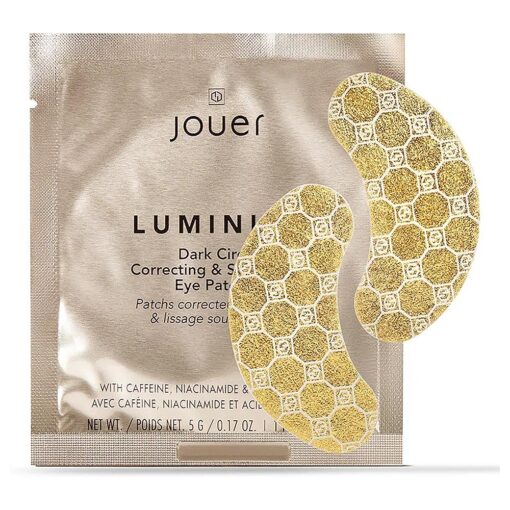 Jouer Luminize Dark Circle Correcting & Smoothing Eye Patches, Caffeine Eye Patches for Dark Circles and Puffiness, Under Eye Mask Patches for Wrinkles ( Pack of 1 )