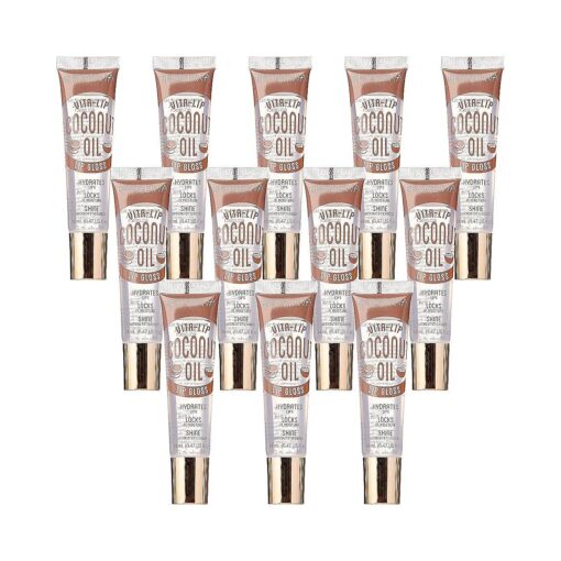 KISS Broadway Clear Lip Gloss 0.47oz/14ml 12Pcs ( Coconut Oil )