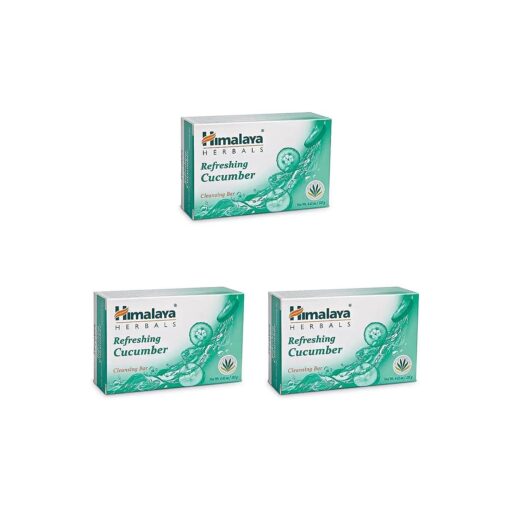 Himalaya Herbal Healthcare Refreshing Cucumber Cleansing Bar, 4.41 Ounce ( Pack of 3 )