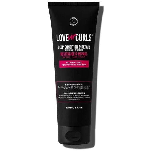 Love Ur Curls LUS Brands Deep Condition & Repair for Curls - 8oz Ultra-Rich Formula with 8 Key Ingredients for Moisture, Definition and Shine - No Heat Required