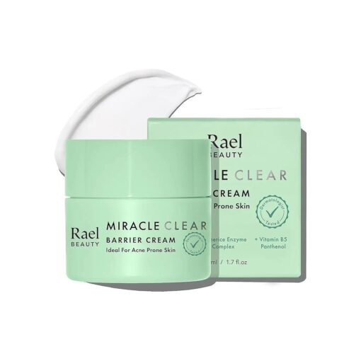 Rael Face Moisturizer, Miracle Clear Barrier Cream - Moisturizer Face Cream for Oily & Acne Prone Skin, Korean Skincare, Lightweight, Succinic Acid, Hydrating Vitamin B5, Vegan, Cruelty Free ( 1.8 oz )