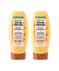 Garnier Whole Blends Honey Treasures Repairing Conditioner, for Dry, Damaged Hair, 22 Fl Oz, 2 Count ( Packaging May Vary )