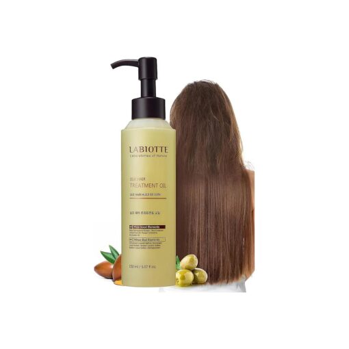 LABIOTTE Silk Oil Hair Treatment for Repair, Frizz Control & Shine - With Jojoba Oil for Dry, Damaged Hair Growth - 5.07 Fl Oz