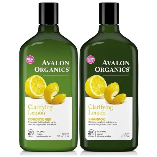 Avalon Organics Clarifying Lemon, DUO Set Shampoo + Conditioner, 11 Ounce, 1 Each