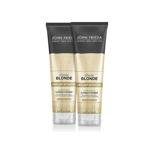 John Frieda Sheer Blonde Brightening Hair Conditioner, Helps Nourish and Activate Natural-looking Highlights, 8.45 Ounce ( 2 Pack )