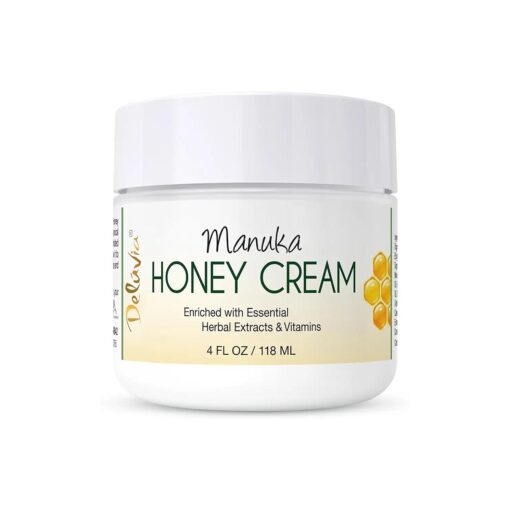 Day & Night Manuka Honey Cream for Face & Body - Soothing, Hydrating, & Non-Greasy Premium Manuka Honey Lotion - Moisturizer for Dry Skin, Moisturizing Lotion For All Skin Types - 4 Fl, Oz