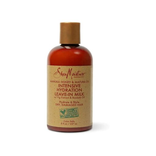 Shea Moisture Manuka Honey and Mafura Oil Intensive Hydration Leave-In Milk for Unisex, 8 Ounce