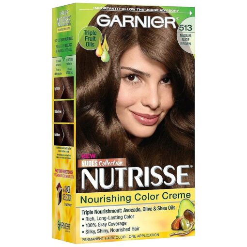 Nutrisse Nourishing Hair Color Creme, 513 Medium Nude Brown ( Packaging May Vary )