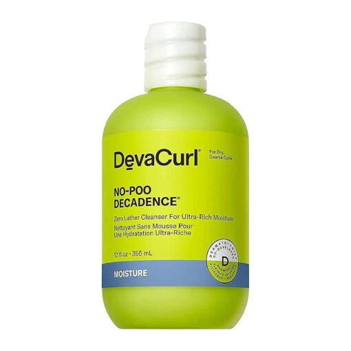 DevaCurl No-Poo Decadence Zero Lather Cleanser for Ultra-Rich Moisture |Nourished | Bouncy | Shiny | All Curl Types