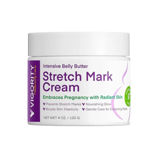 Stretch Mark Cream for Pregnancy : Stretch Mark Treatment - Belly Butter For Pregnant Women - Massage Lotion To Prevent And Repair Maternity Stretch Marks Scar - 4 Oz