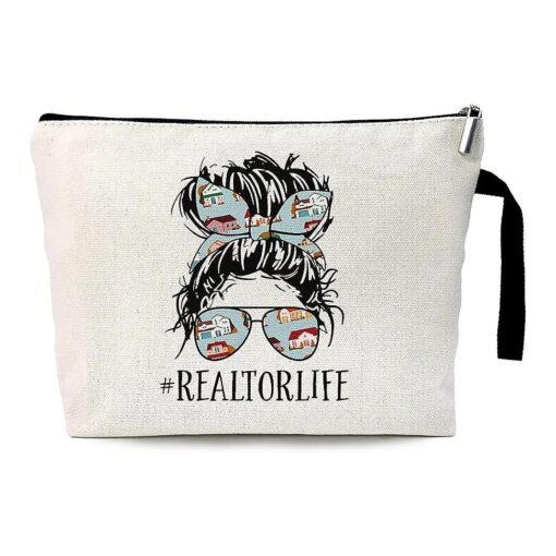 Cosmetic Bag, Realtor Life, Realtor Gift, Women Realtor, Realtor Gifts for Women, Realtor Thanksgiving Gift, Funny Gifts for Realtors, New Broker Gift, Gifts for New