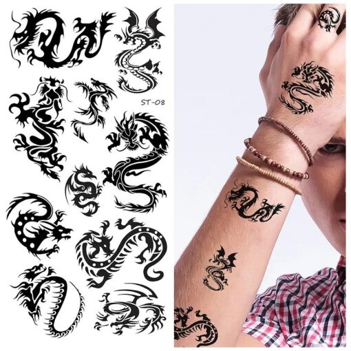 Supperb ( r ) Temporary Tattoos - Small Dragons ( Small Dragons )