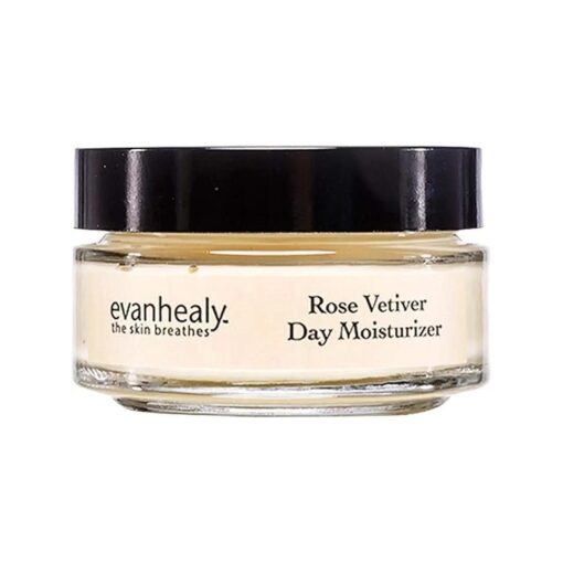 evanhealy Rose Vetiver Day Moisturizer For All Skin Types - Lightweight Formula Packed with Antioxidants - Hydrating & Calming For All Skin Types