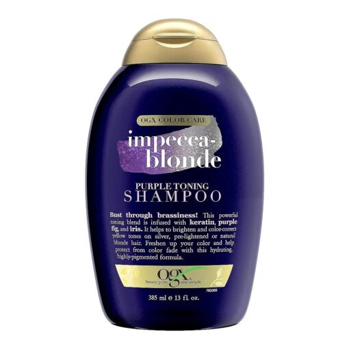 OGX Impecca-Blonde Purple Toning Shampoo, 13 fl oz