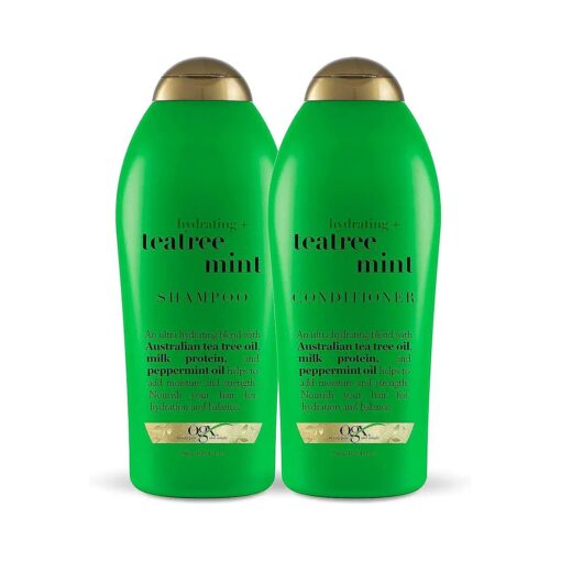 OGX Hydrating + Tea Tree Mint Shampoo & Conditioner, 25.4 Ounce ( Set of 2 )