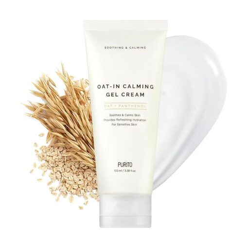 PURITO Oat-in Calming Gel Cream 100 ml / 3.38 fl, oz, vegan, facial cream, moisture cream for face, natural ingredients