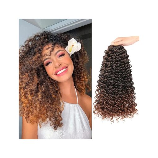 8 Packs 10 inch Curly Crochet Hair for Black Women Water Wave Crochet Hair Short Curly Braiding Hair GoGo Curl Crochet Hair Ocean Wave Beach Curl Wavy Crochet Hair Extensions ( Pack of 8,1B/30 # )