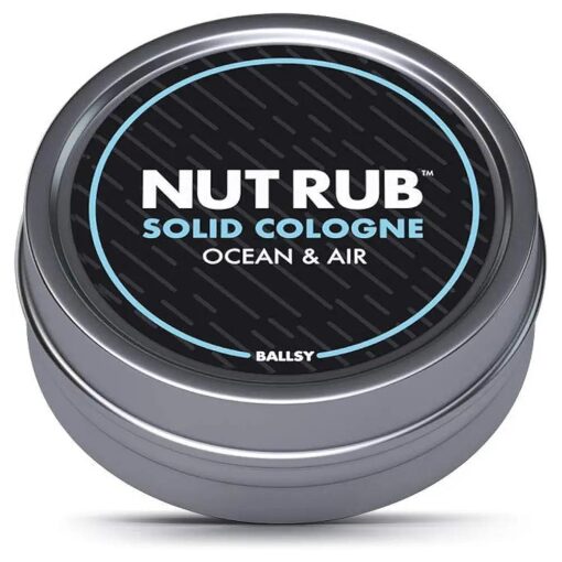 Ballsy Body & Groin Rub, Cologne for Everywhere, with Beeswax, Coconut and Sunflower Seed Oil, Ocean and Air .85 oz