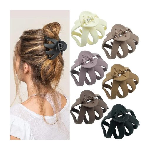 Octopus Hair Clip For Women And Girls Large Spider Claw Clip for Thin Hair, 6Pcs