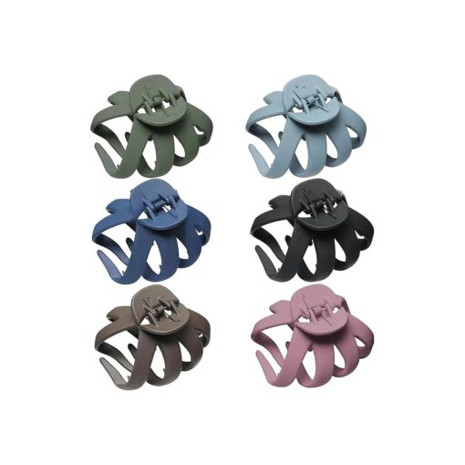 Large Hair Claw Clips for Women,6 Pcs Grip Octopus Clips for Thick Hair, Strong Hold Catch Octopus Hair Clips, Non Slip Octopus Jaw Clips, Banana Clips Barrette Ponytail Holder Hair Accessories