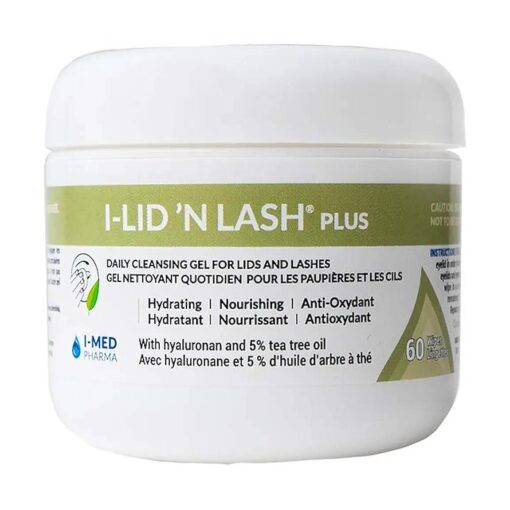 I-Med Pharma I-Lid 'N Lash | Daily Cleansing Gel for Lids and Lashes ( 60 Wipes ) ( I-Lid 'N Lash Plus )