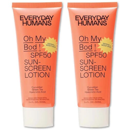 Oh My Bod SPF50 Face & Body Sunscreen Lotion 3.4 oz - Pack of 2