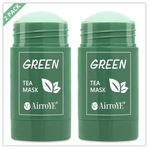 Green Tea Mask Stick - Green Tea Cleansing Mask - Green Tea Mask - Natural Ingredients, Deep Cleaning, Oil Control & Hydrating, Effective For All Skin Types ( 2 PACK )