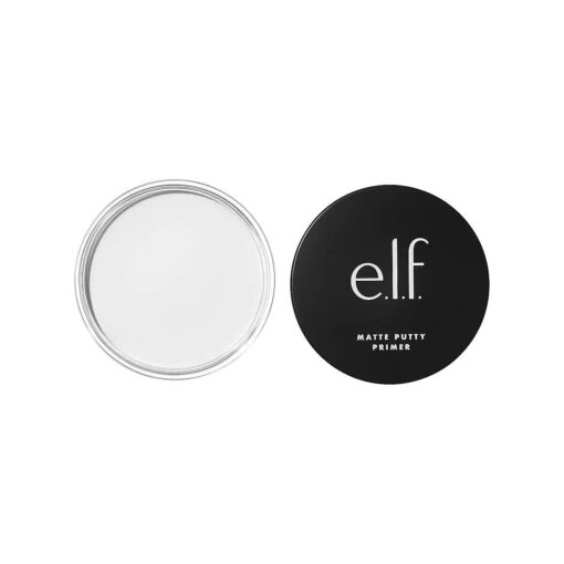 e.l.f., Matte Putty Primer, Skin Perfecting, Lightweight, Oil-free formula, Mattifies, Absorbs Excess Oil, Fills in Pores and Fine Lines, Soft, Matte Finish, All-Day Wear, 0.74 Oz