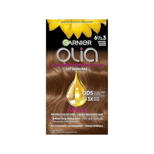 Hair Color Olia Ammonia-Free Brilliant Color Oil-Rich Permanent Hair Dye, 6 1/2.3 Lightest Golden Brown, 1 Count ( Packaging May Vary )