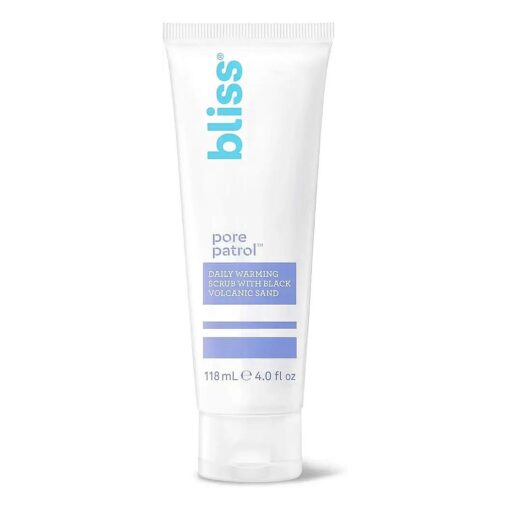 Bliss Pore Patrol Warming Daily Purifying Scrub - 4.0 Fl Oz - Oil-Free Exfoliating Scrub - Safe for Sensitive Skin- Visibly Minimizes Pores - Clean- Vegan & Cruelty-Free