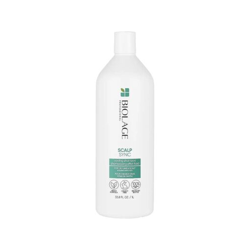 Biolage Cooling Mint Scalp Sync Shampoo | Cleanses Excess Oil From The Hair & Scalp | For Oily Hair & Scalp | Cool Sensation | Cruelty Free | Vegan | Salon Shampoo